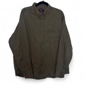 Vintage Wrangler Timber Creek Khaki Green Button Down Shirt XL